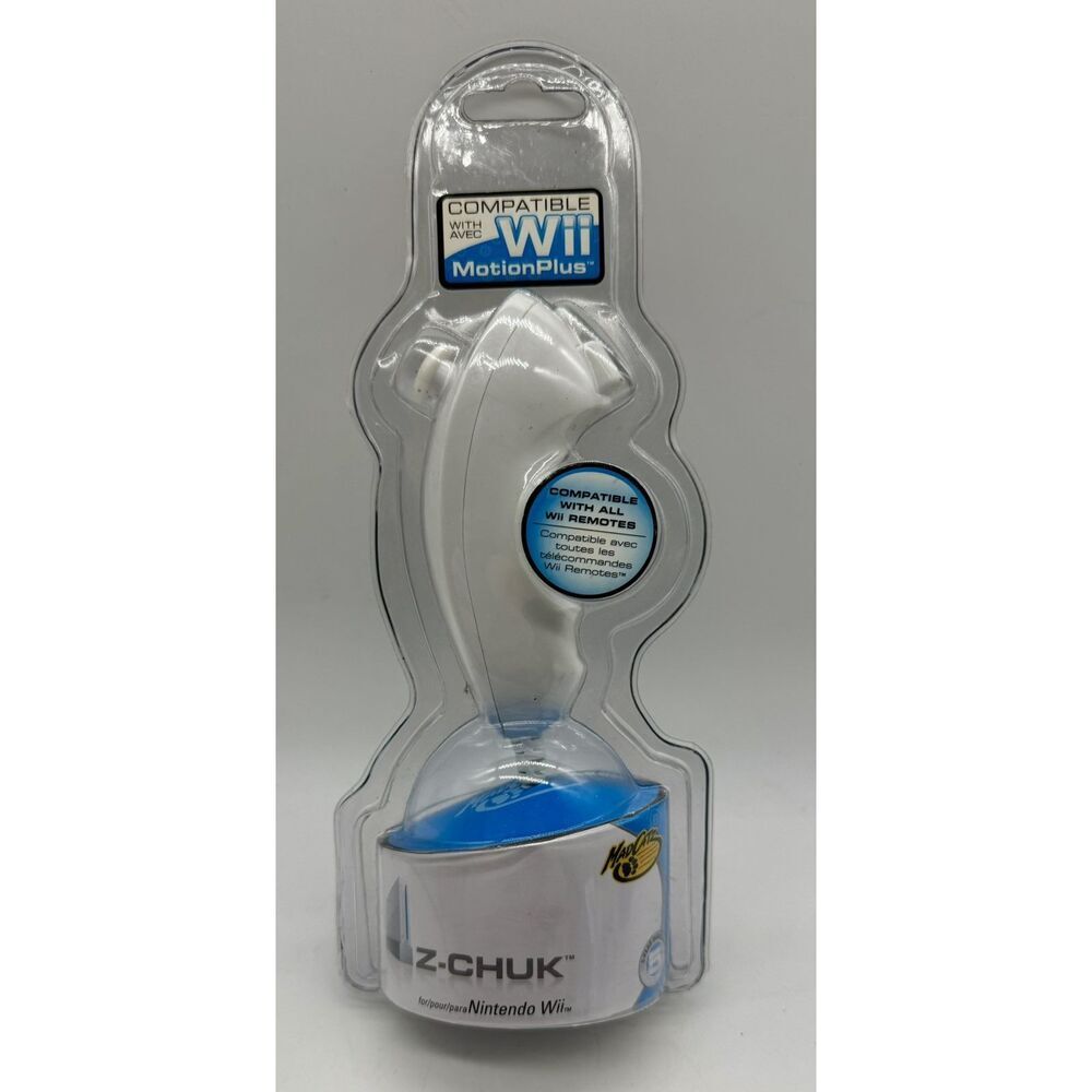 White Z-chuk Nunchuck For Nintendo Wii Compatible Remote MadCatz- New in Package